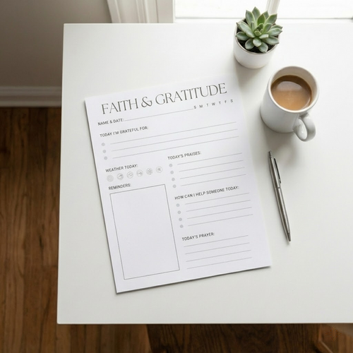 Daily Faith & Gratitude Journal (Printable)